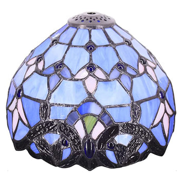 8" Tiffany Lamp Baroque Shade Werfactory® Stained Glass Shade